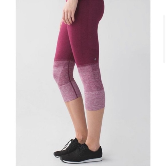LuluLemon Seamless Compression Leggings 
Burgundy Ombré - Picture 4 of 4